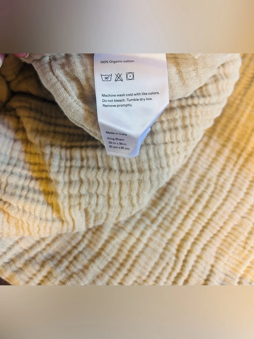 NWOT Quince Luxury Organic Cotton Gauze Sham Set in Dune!
